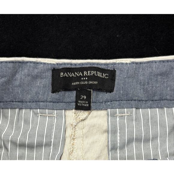 Banana Republic Aiden Club Men's Tan Shorts with White Stripes Size 29 - Picture 3 of 5